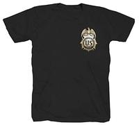 T-Shirt Shirt USA DEA Sheriff FBI Marshall Secret Service America Black Medium