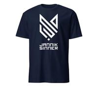T-Shirt Sinner | Sport | Tshirt Tennis Sinner | Tennis | Cadeau | Anniversaire | Sinner Tennis | Jannik Sinner Italie, Navy, Large