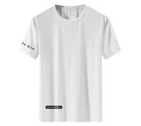 T Shirt Sport Man Summer Comfortable Breathable Short Sleeve Tshirts Comfortable Tshirts Men Sport Ideal For The Gym Leisure And Fitness, White-c, XL