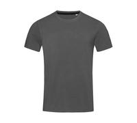 Stedman Men's T-Shirt Clive ST9600 – Crew Neck Slim Fit Cotton-Elastane – Slate Grey X-Large