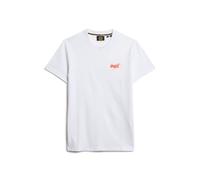 Superdry Essential Logo Embroidered Short Sleeve T-Shirt M, Optic/Hazard Orange, M