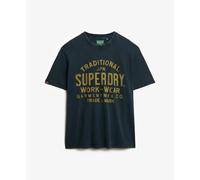 Superdry Machined Goods Workwear Short Sleeve T-shirt Blue L Men