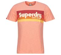 Superdry Terrain Logo Stripe Relxed Short Sleeve T-shirt Pink 2XL Men