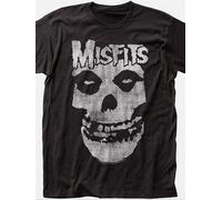 T Shirt The Misfits Distressed Skull Graphic Men's Punk Rock Band Tee with Gothic Skull Print Multicolor