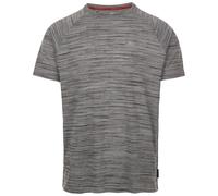 Trespass Men's Active Top Leecana - Quick Dry Activewear T-Shirt for Men, Moisture Wicking Gym Wear, 160gsm Lightweight Fabric with Printed Logo on Chest Grey Marl