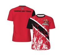T-Shirt Trinidad and Tobago Flag Grain Shirts Breathable Mens Tshirt Soft Activewearshirts for Running Sports Fitness XL
