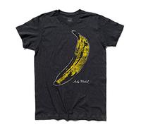 T-Shirt Uomo Andy Warhol Banana The Velvet Under Ground & Nico Rock e pop Art Black
