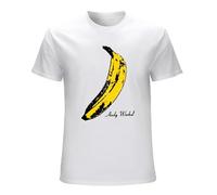 T-Shirt Uomo Andy Warhol Banana The Velvet Under Ground & Nico Rock E Pop Art White Size L