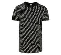 Urban Classics Men's All-Over Logo tee T-Shirt, Black, XXL
