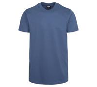 URBAN CLASSICS Stretch T-Shirt with Round Neckline, Basic Tee with Figure-Hugging Cut, Short-Sleeve Elastic Men's T-Shirt, Regular Fit, 100% Jersey Cotton, Colour: Vintageblue, Size: M