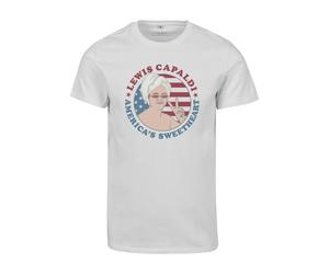 T-shirt Urban Classics Lewis Capaldi Sweetheart Tour Front Blanc L