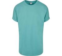 T-shirt Urban Classics Long Shaped Turnup Bleu XS