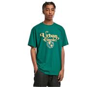 Urban Classics Men's Organic Globe Logo Tee T-Shirt, Green, L
