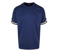 Urban Classics Oversized Stripes Mesh Short Sleeve T-shirt Blue M Men