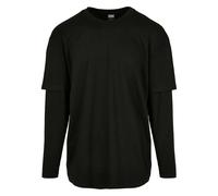 T-shirt Urban Classics Shaped Double Layer GT Noir 5XL