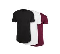 T-shirt Urban Classics Shaped Long (x3) Noir M