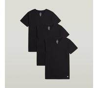 T-Shirt V-Neck 3-Pack - Black - Men M