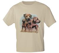 T-Shirt with Dog Print Rhodesia Ridgeback 09995 Sand Colours Sizes S-2XL (2XL)