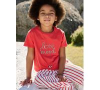 T-Shirt with Fancy Bow for Girls red