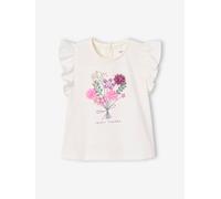 T-Shirt with Flowers in Relief, for Babies vanilla