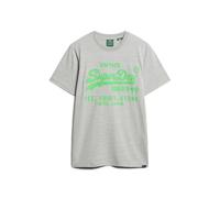 T-shirt with fluorescent logo Superdry Vintage Grey M