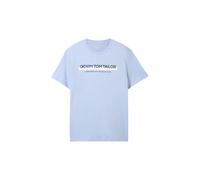T-Shirt with Front Printed Logo Tom Tailor Denim Bleu 2XL