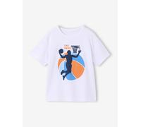 T-Shirt with Graphic Motifs for Boys white