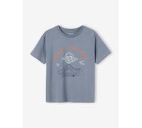 T-Shirt with Landscape & Details in Puff Ink, for Boys denim blue