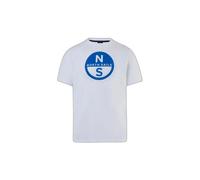 T-shirt with large printed logo North Sails Basic Blanc 2XL