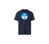 T-shirt with large printed logo North Sails Basic Bleu XL