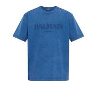T-shirt with logo - male - Balmain - T-Shirts - Blue - S - Tops S