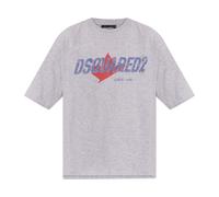 T-shirt with logo - male - Dsquared2 - T-Shirts - Gray - L - Tops L