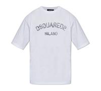 T-shirt with logo- male- Dsquared2- T-Shirts- White- L- Tops L