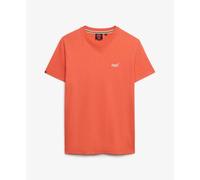 Superdry Mens Essential Logo T-Shirt Sunburst Coral (UK, Alpha, M, Regular, Regular, Sunburst Coral)