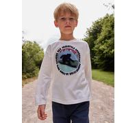 T-Shirt with Print on the Front for Boys ecru