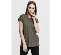Urban Classics Women's Ladies Extended Shoulder Tee T-Shirt, Olive, 4XL