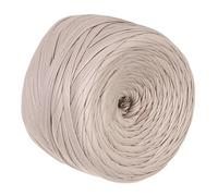 T-Shirt Yarn 200g (98 Yds) - Soft Single-Side Faux Leather Tshirt Yarn for Crocheting Bags, Rugs, Baskets, Coasters, Home Decor (Shell Beige)