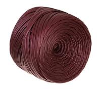 T-Shirt Yarn 200g (98 Yds) - Soft Single-Side Faux Leather Tshirt Yarn for Crocheting Bags, Rugs, Baskets, Coasters, Home Decor (Ankora Red)