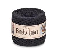 T-Shirt Yarn Ball - 3-5 mm Organic Cotton Jersey for Crochet, Knitting, Macrame, DIY Crafts - Soft Textile Ribbon - Graphite