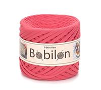 T-Shirt Yarn Fettuccini Trapillo Style, 7-9 mm T-Shirt Yarn for Crocheting, Knitting Thick Thread, T Yarn Organic 100% Cotton Fabric, Jersey Yarn - Coral