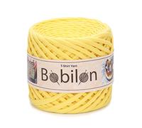 T-Shirt Yarn for DIY Crocheting, Knitting, Macrame Projects 100% Cotton eco Friendly Quality Thread with a Constant Thickness 5-7 mm Yellow