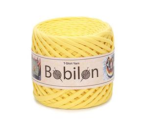 T-Shirt Yarn for DIY Crocheting, Knitting, Macrame Projects 100% Cotton eco Friendly Quality Thread with a Constant Thickness 5-7 mm Yellow