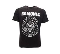 T-Shirteria Adult Unisex Black Ramones Logo Graphic Print Club Collar Short Sleeve T-Shirt - XXL