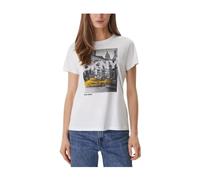 DKNY DKNY Rhinestone Taxi Photoreal Logo Crew Neck Tee 8 (XS) White