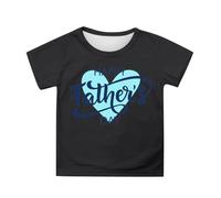 T Shirts for Girls UK Graphic Tees Cute Floral Short Sleeve Tops for Kids Inspirational Spring Summer Casual Outfit Daily Wear Youth Blouse (7-Black, 4-5 Years)