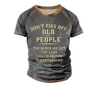 T Shirts for Men: Crew Neck Printed Holiday Tops, Breathable Compression Short Sleeve Vacation Loose Fit Dady