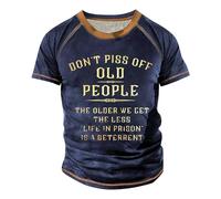T Shirts for Men Uk Crew Neck Pattern Printed Holiday Shirt Oversize Plus Size Tops Loose Printing Vintage Basic Papa