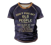 T Shirts for Men UK Crew Neck Pattern Printed Vacation Classic Running Tops Short Sleeve Oversize Outdoor Daddy