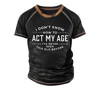 T Shirts for Men Uk Crew Neck Pattern Printed Vacation Tops Loose Compression Breathable Going Out Vintage Holiday Shirt Papa