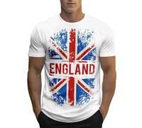T Shirts for Men UK Funny Great Britain Bunting Flags Printed Tops Short Sleeves Round Neck Shirt Comfortable Breathable Plus Size Tee Loose Lightweight Casual Top for Party Everyday Wear